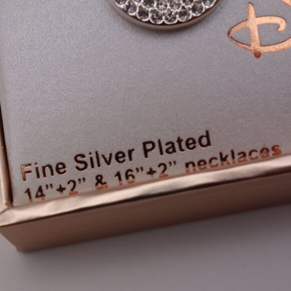 Disney Mommy & Me Fined Plated Silver 14" + 2" & 16" + 2" Necklaces - Picture 11 of 15